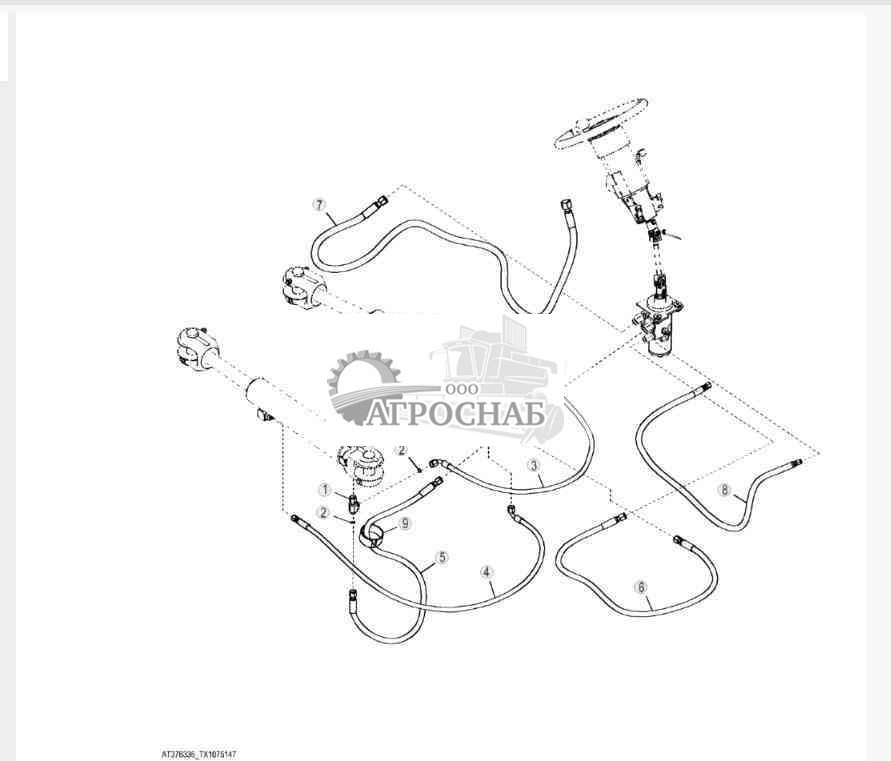 Трубопроводы стандартного рулевого управления 